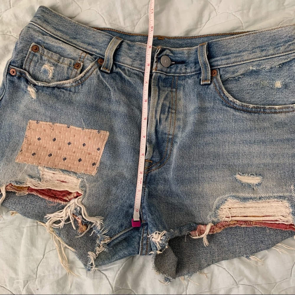 Levi's '501' Patchwork Denim Shorts - image 5